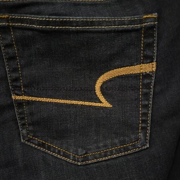 American Eagle Women's Slim Boot  Cut Jeans 14 Short Petite Dark Wash Denim - Picture 6 of 7